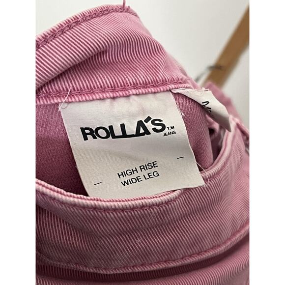 Rolla's Sailor Jeans in Magnolia Pink High Rise Wide Leg Size 27 - Picture 5 of 6